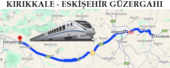 güzergah Kırıkkale Eskişehir